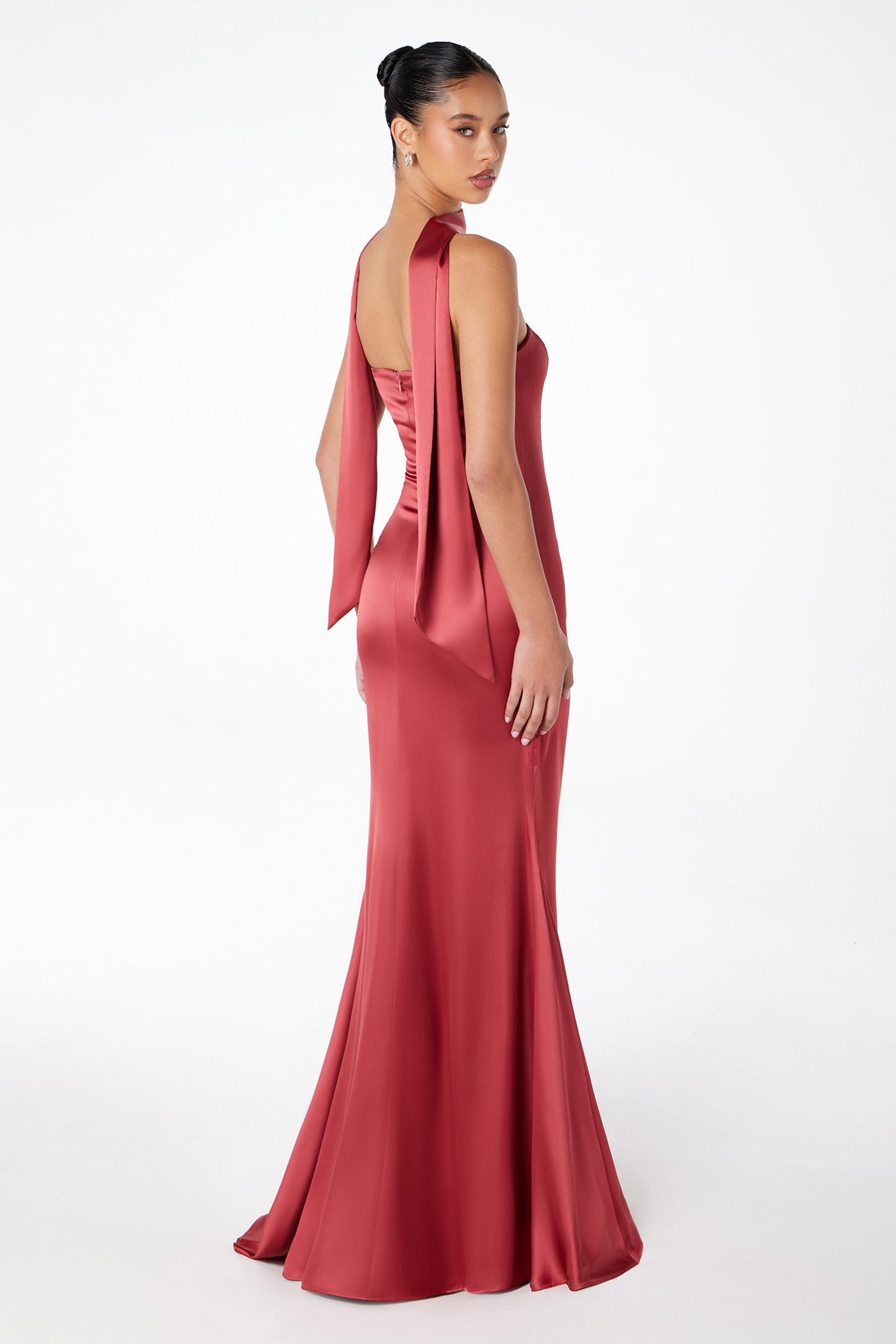 vestiido satin bufanda