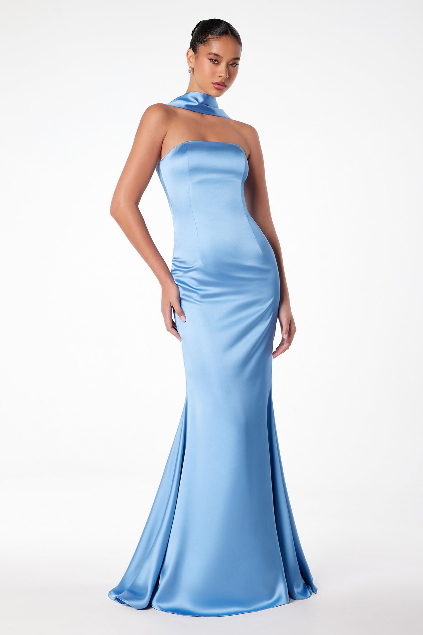 vestiido satin bufanda