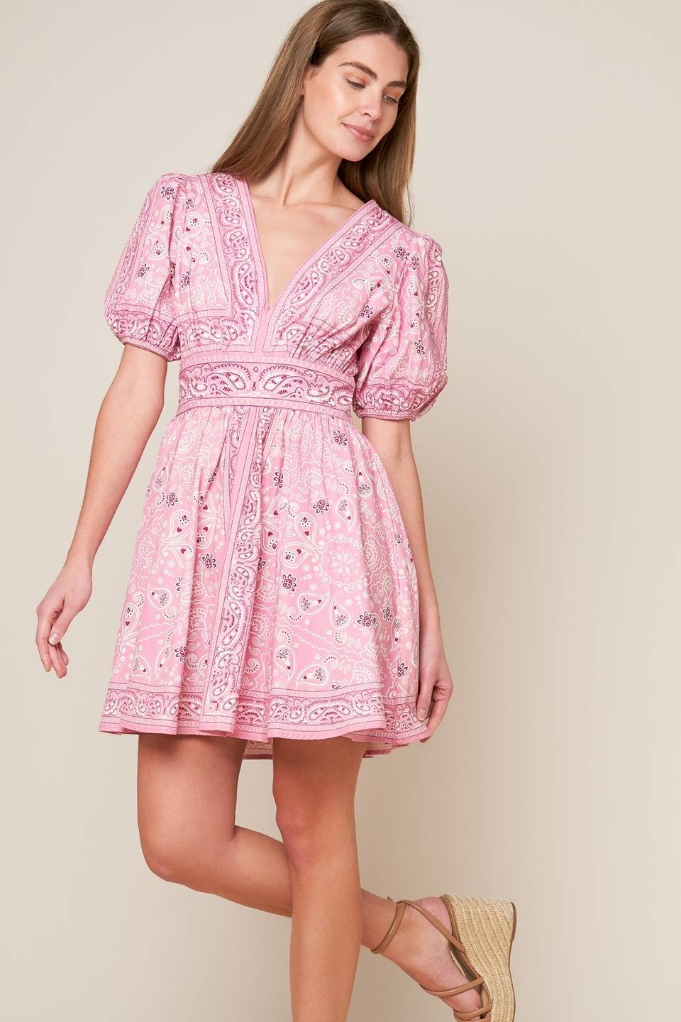 Vestido manga abullonada