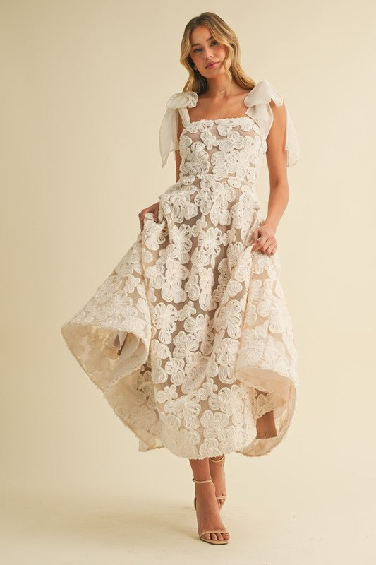 Vestido flores 3D