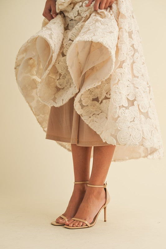 Vestido flores 3D