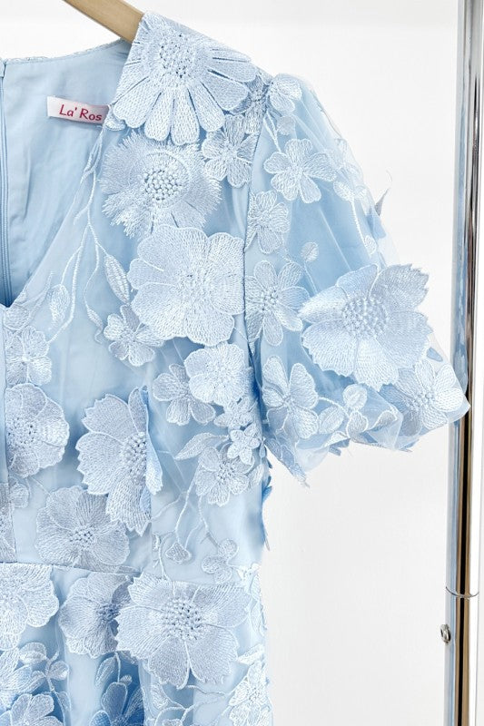 Vestido flores 3D