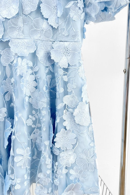 Vestido flores 3D