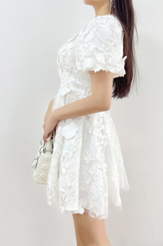 Vestido flores 3D