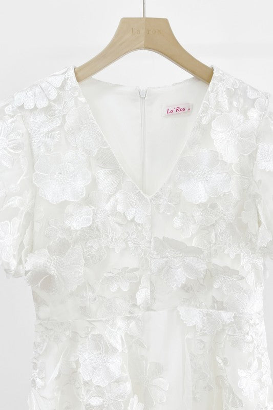 Vestido flores 3D