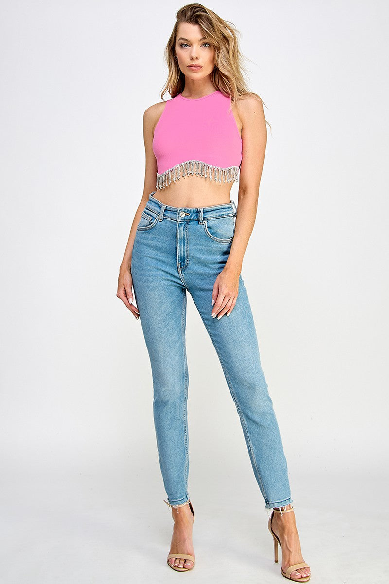 Blusa con pedrería