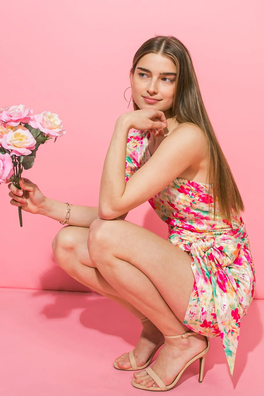 Vestido floral corto