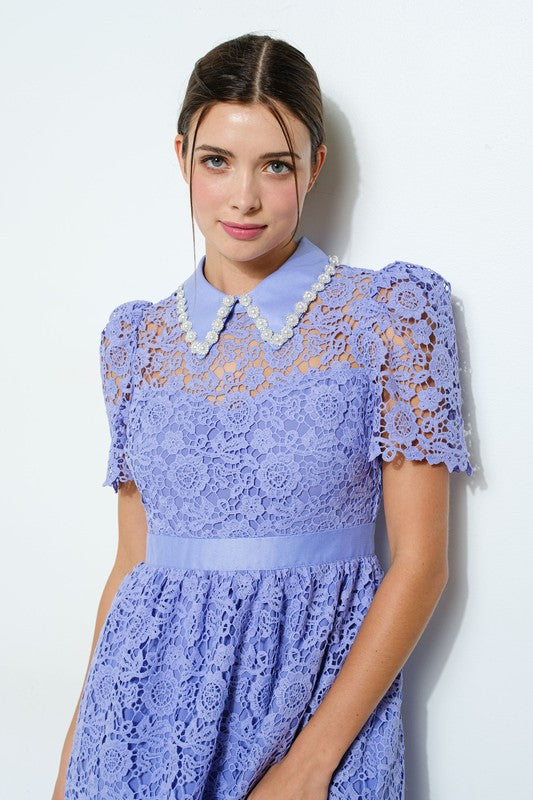 Vestido cuello bobo