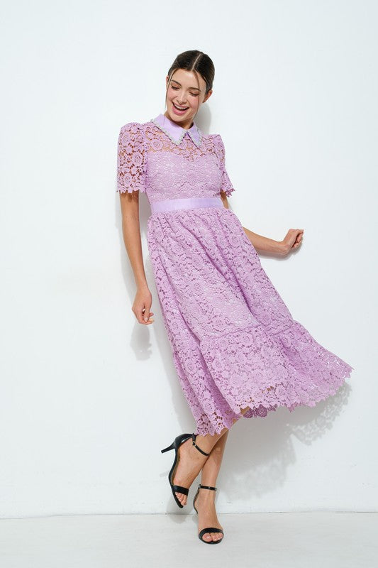 Vestido cuello bobo