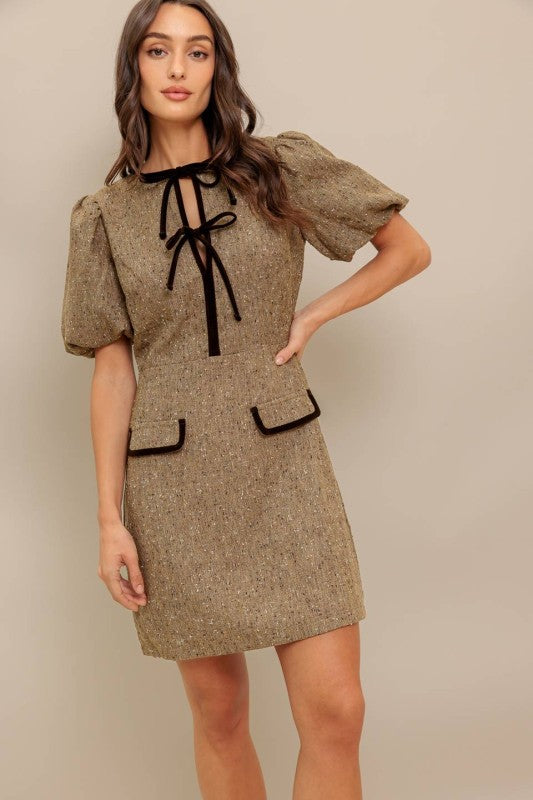 Vestido tweed