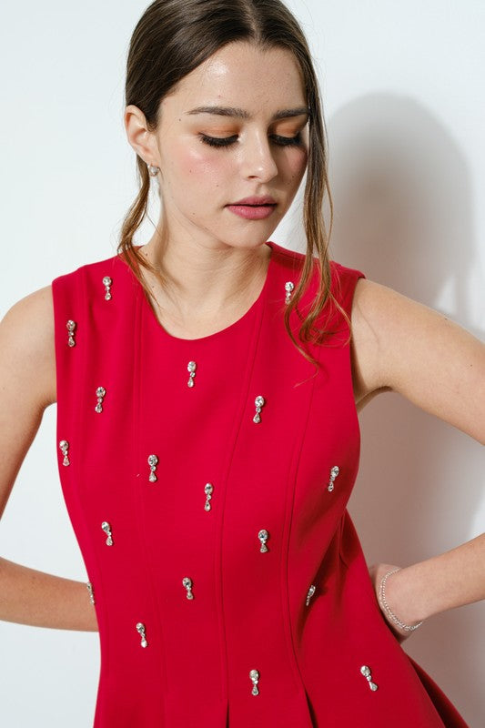 Vestido pedrería