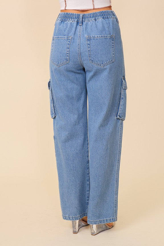 Pantalón de mezclilla cargo