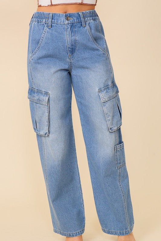 Pantalón de mezclilla cargo