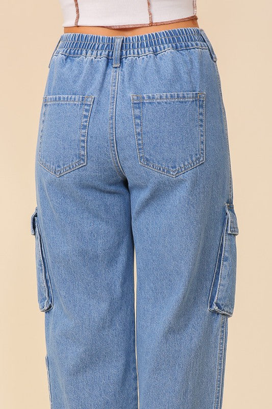 Pantalón de mezclilla cargo