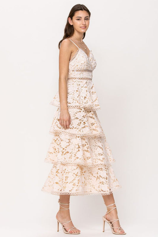 Vestido encaje olanes