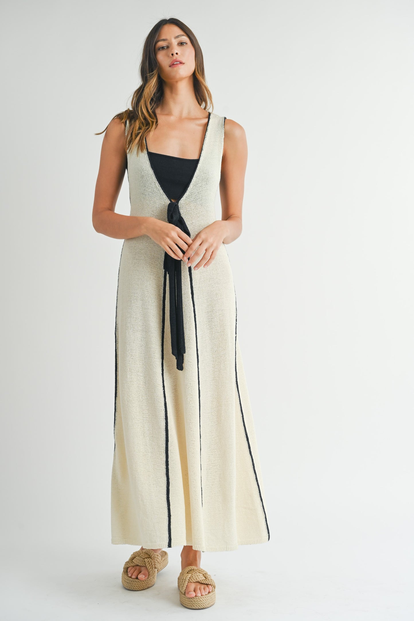 Maxivestido tejido