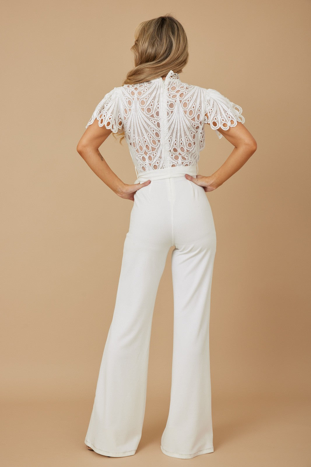 Palazzo Tela Palazzo Con Encaje Arriba Palazo Blanco