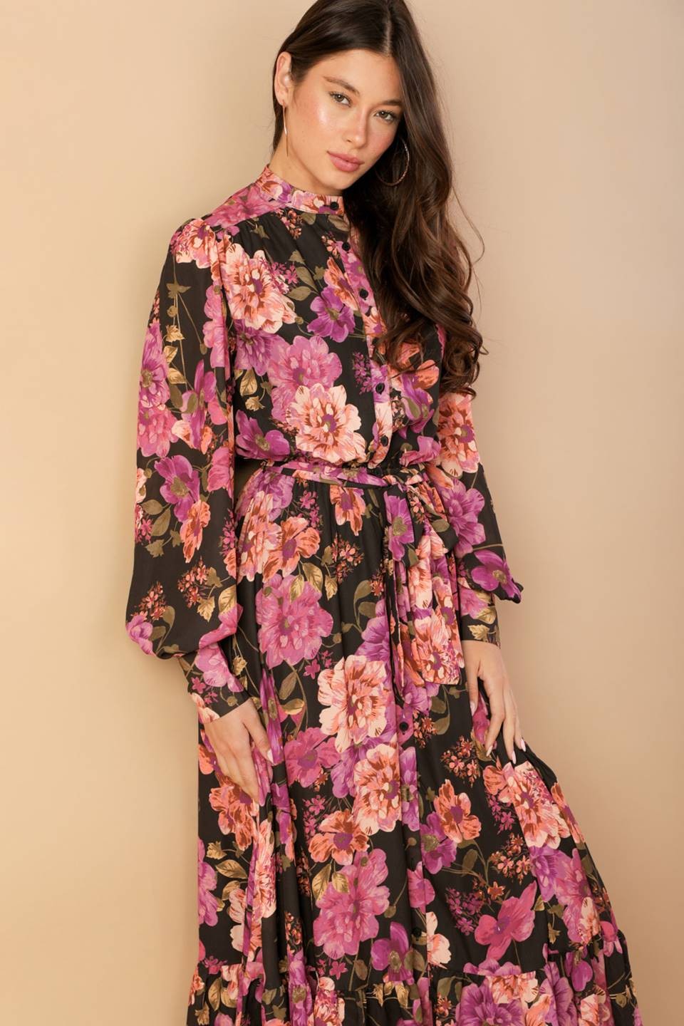 Maxivestido botones