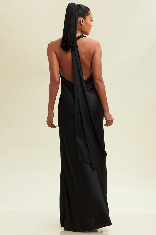 Vestido halter sin espalda