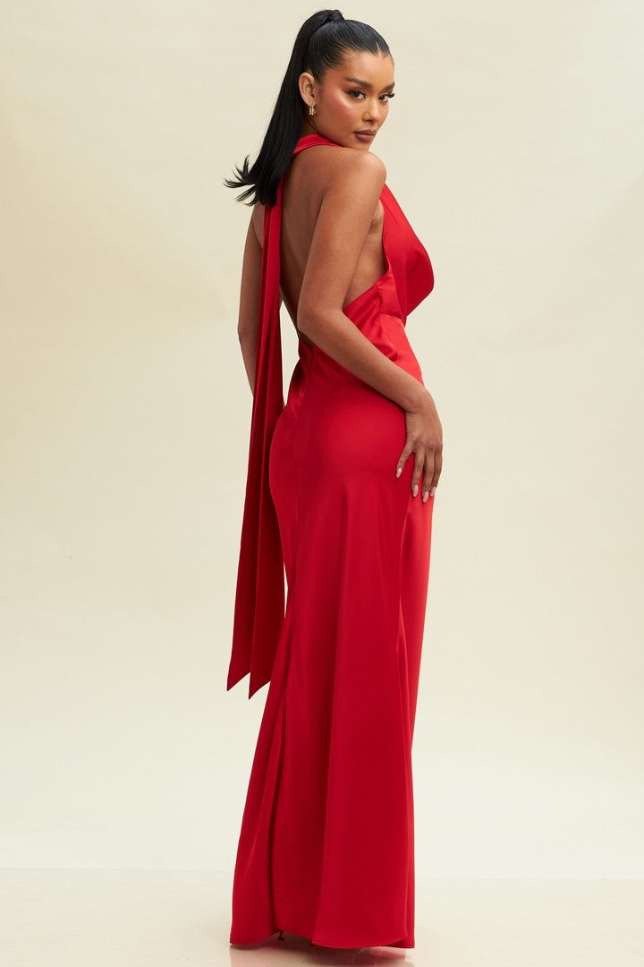 Vestido halter sin espalda