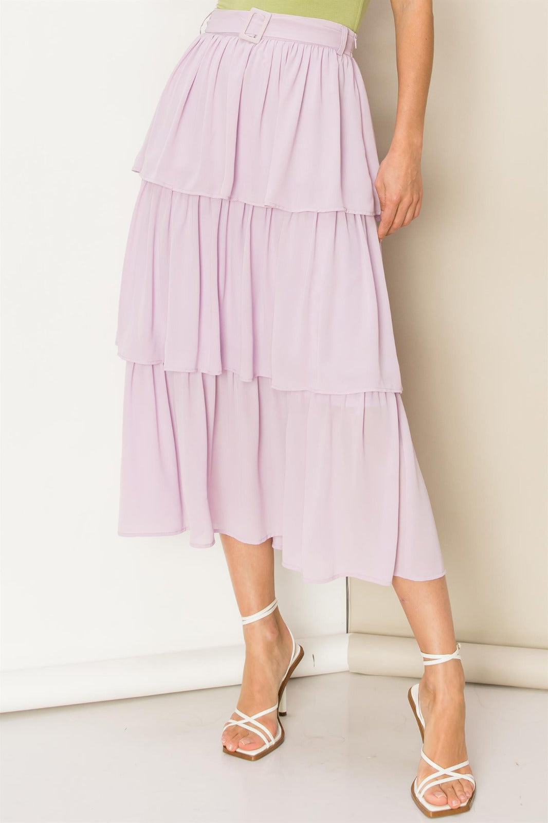 Falda midi olanes