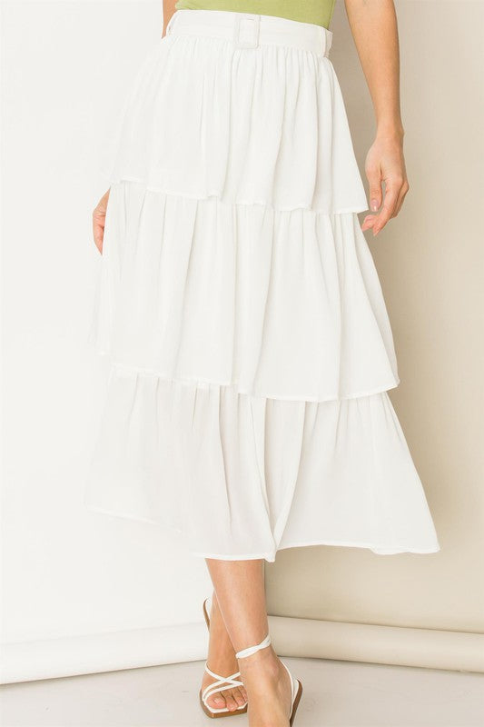Falda midi olanes