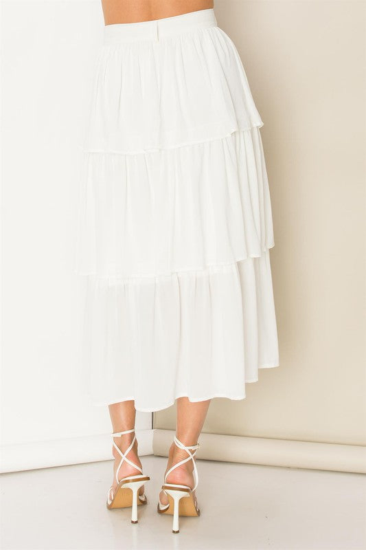 Falda midi olanes